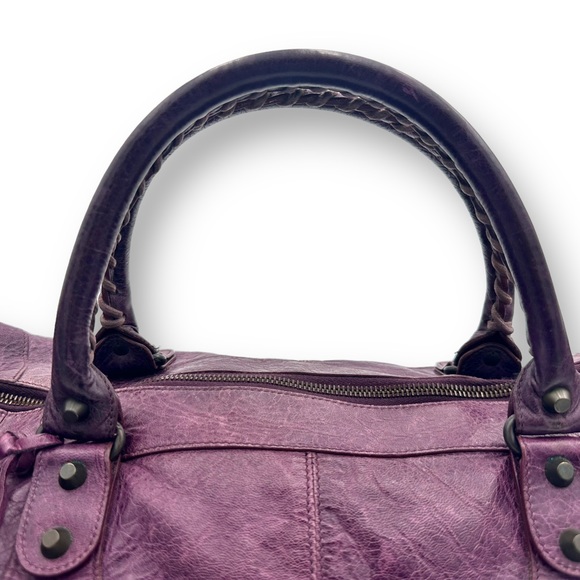 Balenciaga Work Bag Duffle Travel Jumbo Moto City Tote w Mirror - Picture 3 of 15